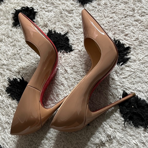 Christian Louboutin size 37.5 so Kate 120 patent nude stilettos new - Picture 14 of 15